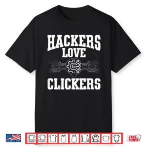 Hackers Love Clickers Cybersecurity Analyst Tech Shirt