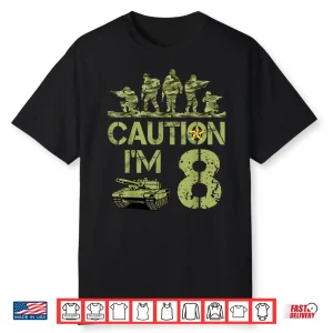 8Th Army Birthday Military Im 8 Year Old Camo Birthday Shirt