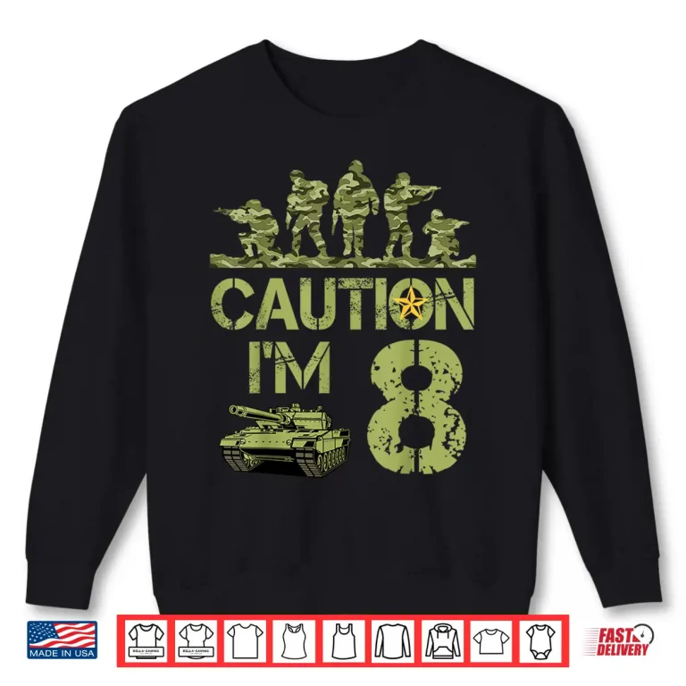 Sweatshirt 8th Army Birthday Military Im 8 Year Old Camo Birthday Shirt