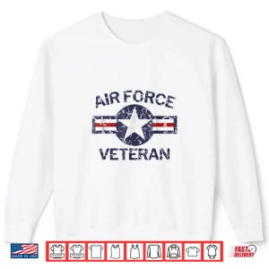 Sweatshirt Air Force Veteran With Vintage Roundel Grunge Shirt