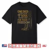 Christian Cross Military Veteran American Flag Faith Freedom Shirt