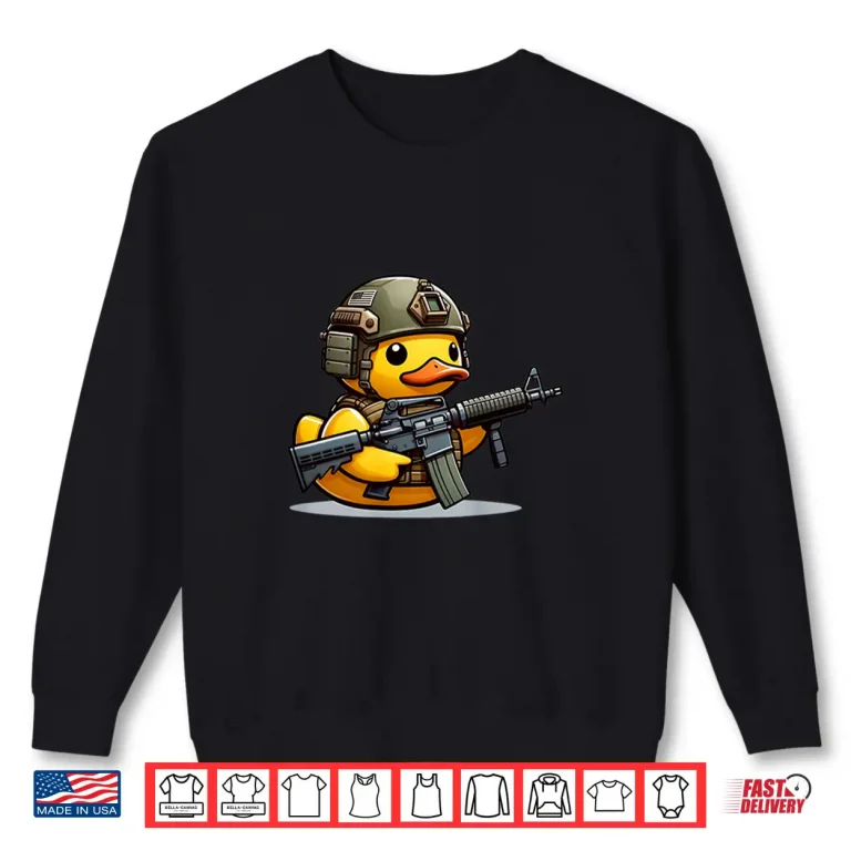 Sweatshirt Funny Duck Tactical Rubber Duck Military Yellow Duck Shirt