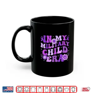 Mug In My Military Child Era Groovy Purple Up For Military Shirt