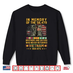 Sweatshirt In Memory of the 58479 Brothers and Sisters Vietnam Veteran Shirt