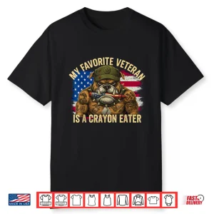 Military Corps Bulldog My Favorite Crayon Eater Veterans Day Shirt