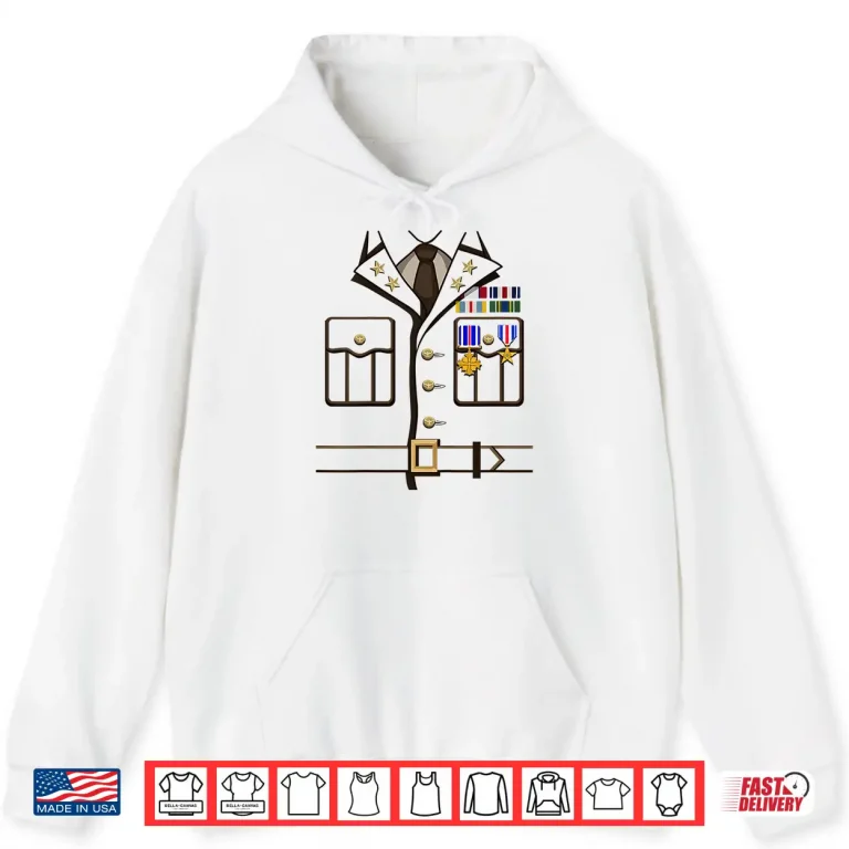 Hoodie Military Outfit Soldier Officer Halloween Costume Shirt