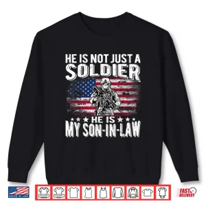 Sweatshirt My Child In Law Is a Soldier Proud Military Parent In Law Gift Shirt