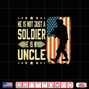 Design My Uncle Is a Soldier Hero Proud Army Relative Military Shirt