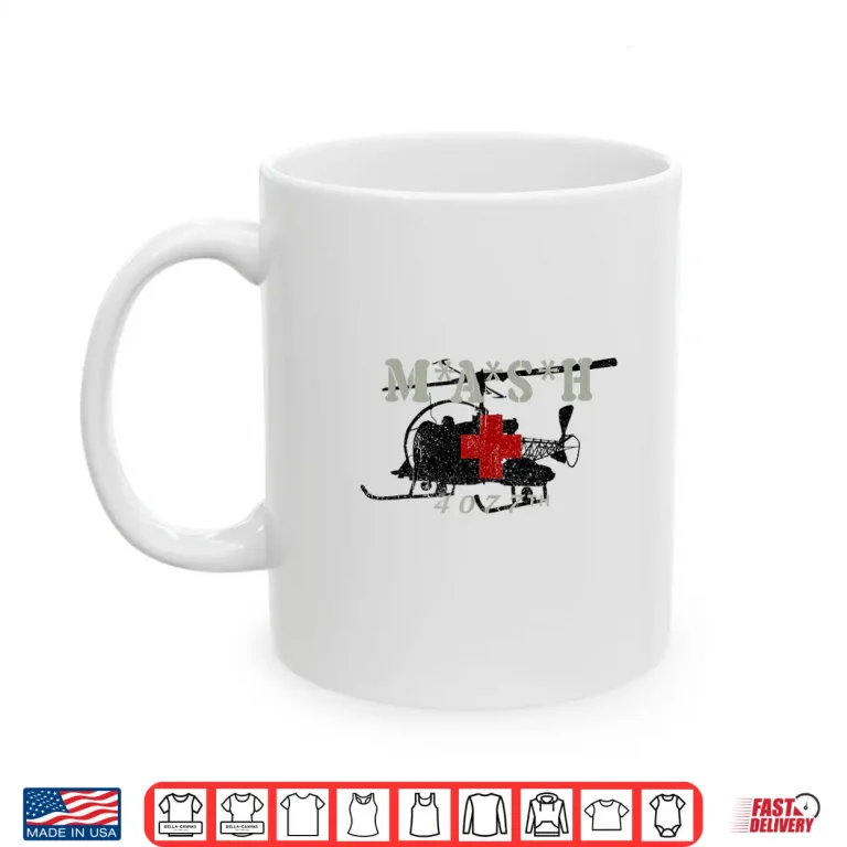 Mug Retro 4077 Army Military Red Cross Vintage Tee Shirt