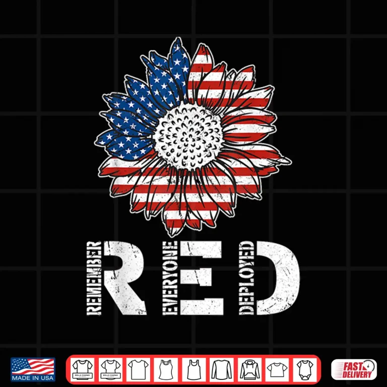 Design Red Friday Remember Everyone Deployed Red Shirt