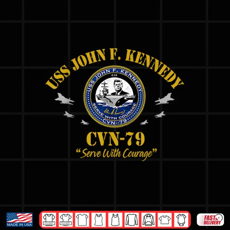 Design USS John F Kennedy CVN 79 Aircraft Carrier Veteran Vintage Shirt