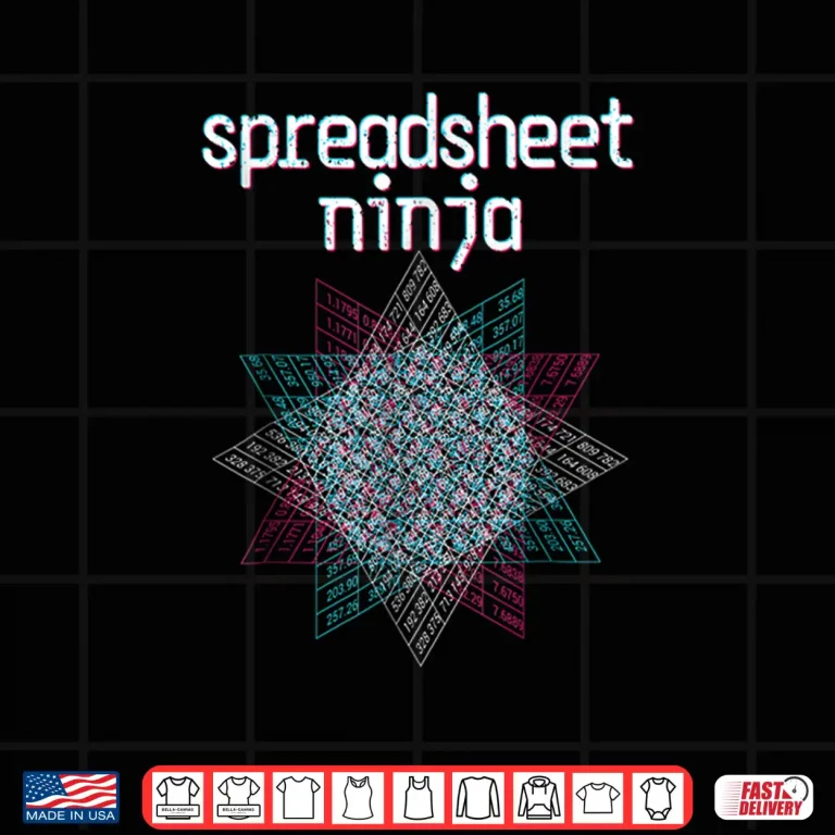 Design Spreadsheet Ninja Nerdy Geek Data Scientist Analyst Shirt