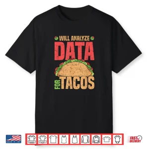 Will Analyze Data For Tacos Data Analyst Statistics Shirt