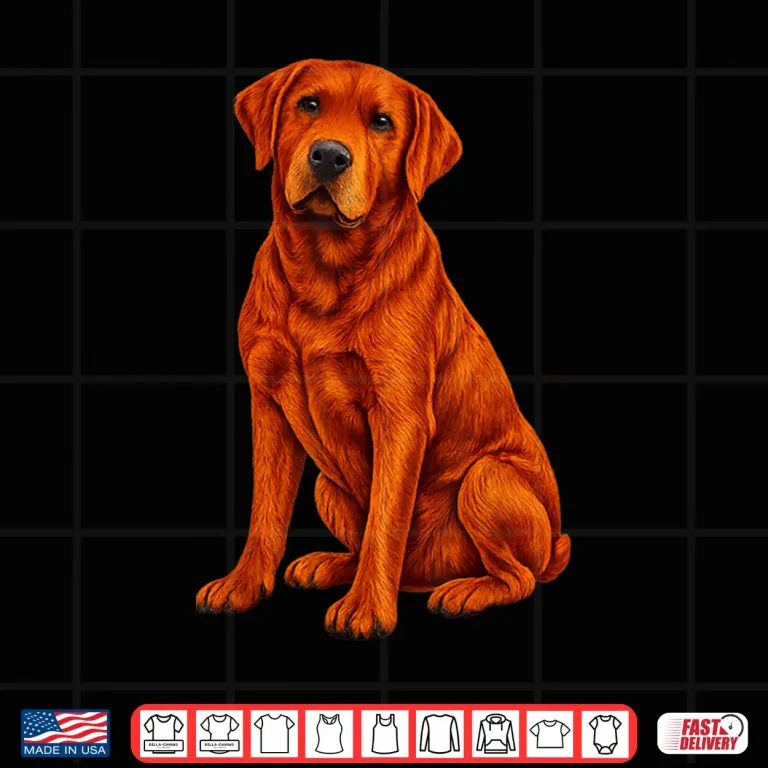 Design Fox Red Lab Labrador Retriever Dog Shirt