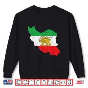 Sweatshirt Shir O Khorshid Lion And Sun Iran Flag Persia Shirt