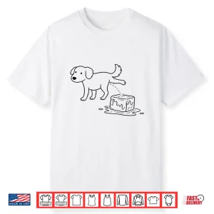 Dog Ice Funny Dog Humor Line Art Shirt