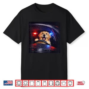 Funny Golden Retriever Driving Meme Dog Driving A Car Shirt