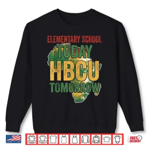 Sweatshirt Elementary School Today Hbcu Tomorrow Africa Map Afro Kids Shirt