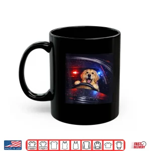 Mug Funny Golden Retriever Driving Meme Dog Driving A Car Shirt