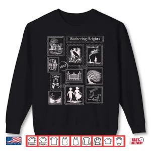 Sweatshirt Wuthering Heights Gothic Book Lover Stamps Shirt