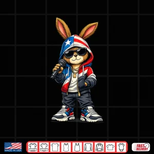 Design Puerto Rican Flag Music Lovers Bunny Cool Shirt