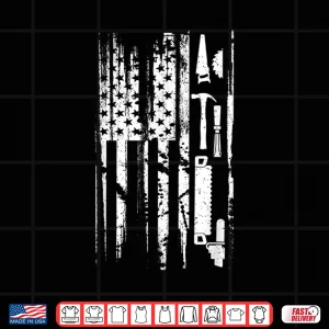 Design American Flag Woodworking Gift Carpenter Wood Working Shirt