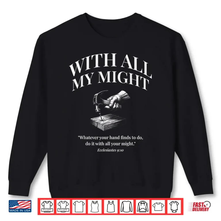 Sweatshirt Christian Bluecollar Worker Carpenter Woodworking Handyman Shirt