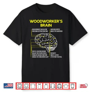 Woodworkers Brain Woodworking Carpenter Shirt