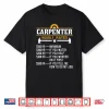 Carpenter Hourly Rate Carpentry Woodworking Shirt