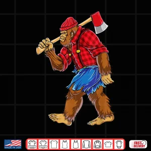 Design Bigfoot Lumberjack Sasquatch Carpenter Shirt