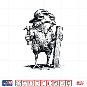 Design Grumpy Frog For Grumpy Frog Carpenter Shirt