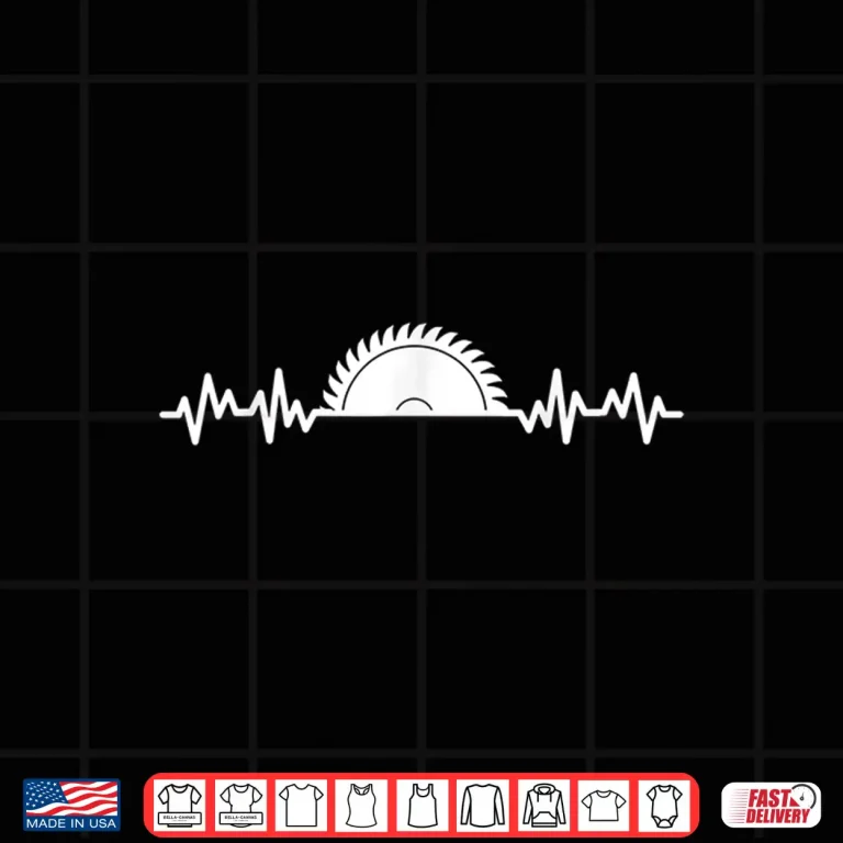 Design Carpenter Woodworking Saw Heartbeat Shirt