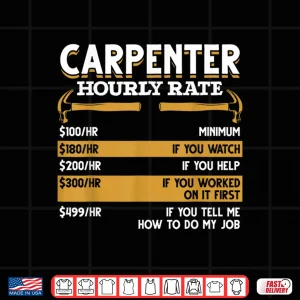 Design Woodworking Carpentry Woodworker Craftsman Carpenter Shirt