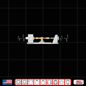 Design Woodturning Heartbeat Carpenter Wood Woodworker Woodturner Shirt