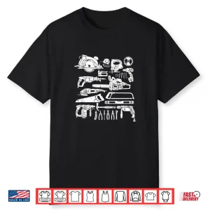 Carpenter Mechanic Hand Power Tool Saw Handyman Gift Men Dad Shirt