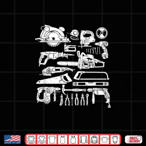 Design Carpenter Mechanic Hand Power Tool Saw Handyman Gift Men Dad Shirt