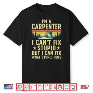 Cool Carpenter Art For Men Women Carpentry Tool Woodworker Shirt