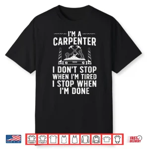Funny Carpenter Art For Men Women Carpenter Tool Carpentry Shirt