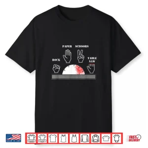 Carpenter Joke Rock Paper Scissors Table Saw Cut Gag Shirt