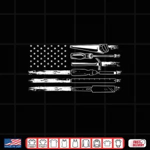 Design American Flag Woodworking Carpenter Wood Working Shirt