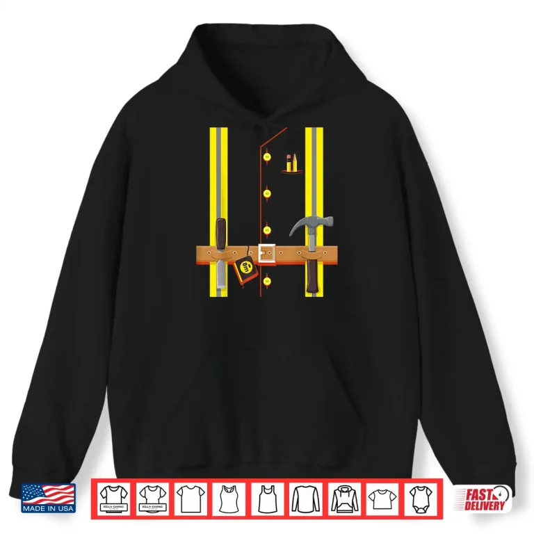 Hoodie Construction Worker Costume Halloween Builder Shirt