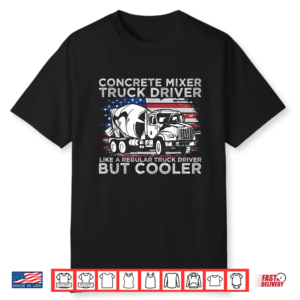 Concrete Mixer Truck Driver Patriotic Construction Shirt Concrete Mixer Truck Driver Patriotic Construction Shirt