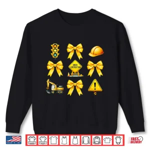 Sweatshirt Bow Coquette Construction Worker Shirt