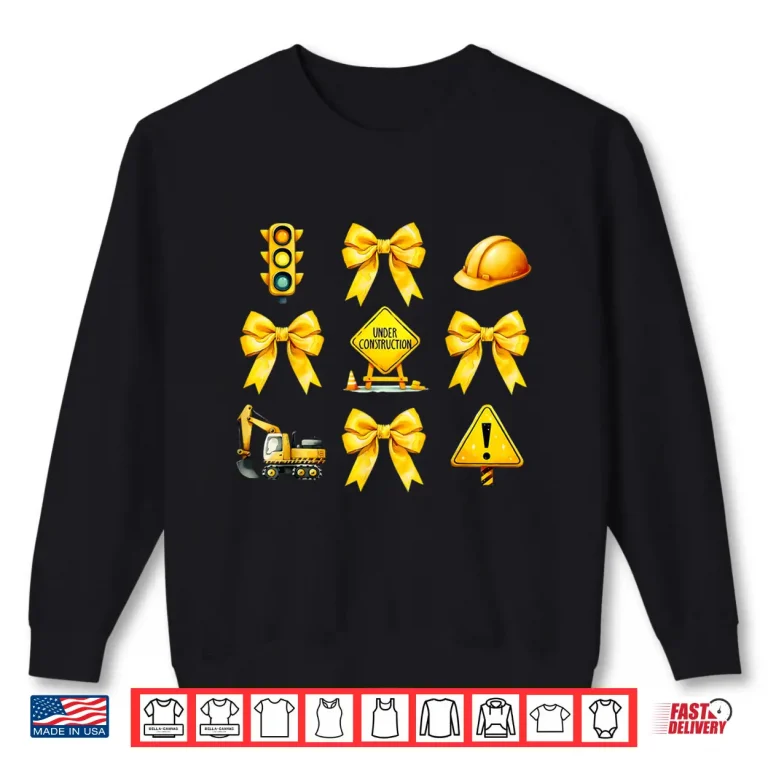 Sweatshirt Bow Coquette Construction Worker Shirt