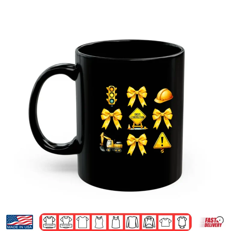 Mug Bow Coquette Construction Worker Shirt