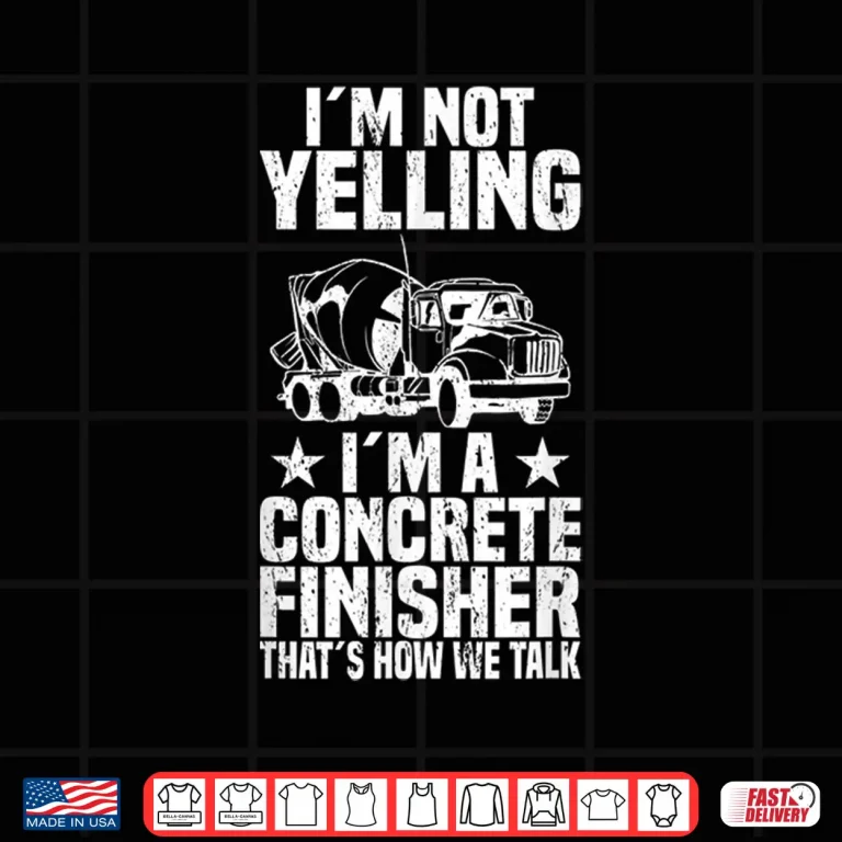 Design Concrete Finisher Laborer Cement Construction Worker Shirt
