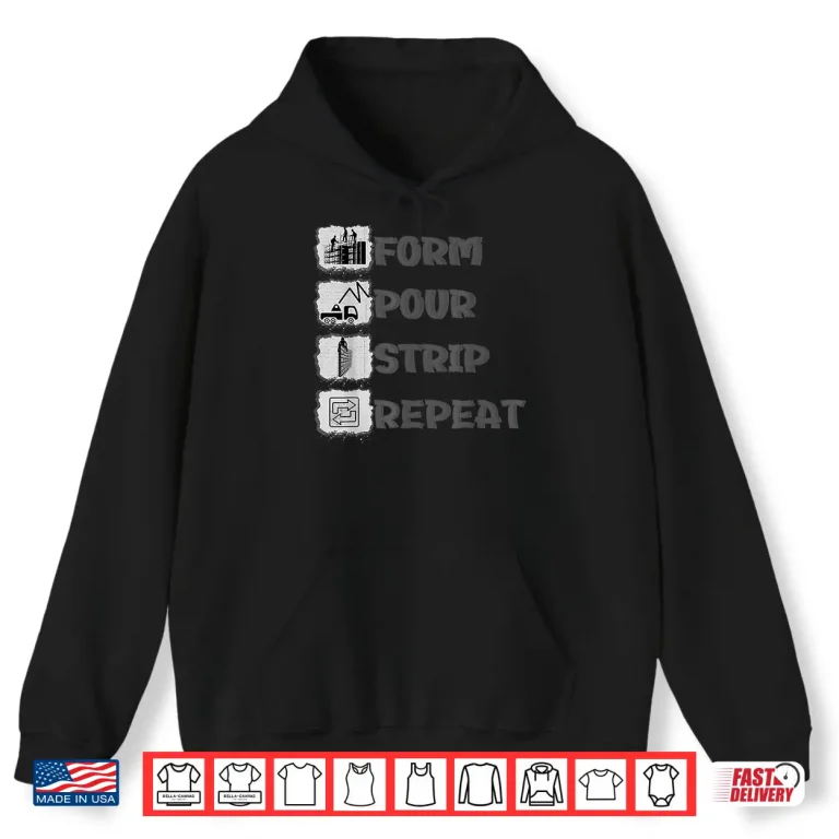 Hoodie Concrete Worker Quote Construction Shirt