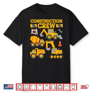 Construction Crew Worker Excavator Construction Shirt