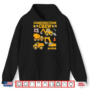 Hoodie Construction Crew Worker Excavator Construction Shirt