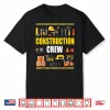 Construction Crew Worker Excavator Matching Costume Outfit Construction Shirt